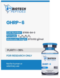 (💪  Recovery and Muscle-Building Support) GHRP-6 peptide - (10mg) - 10 Vials