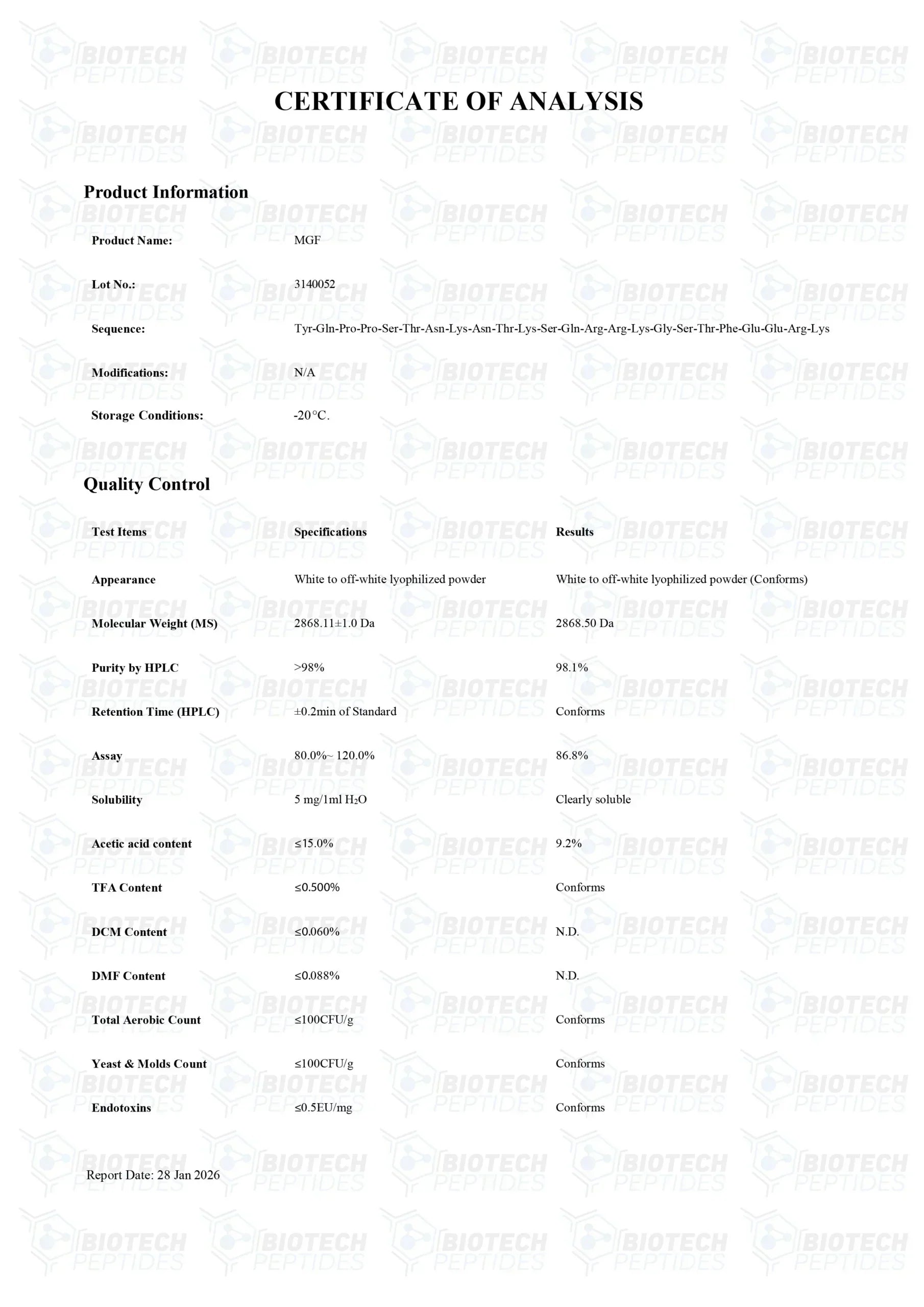(💪Muscle Recovery) MGF (Mechano-Growth Factor) (5mg) - 10 Vials