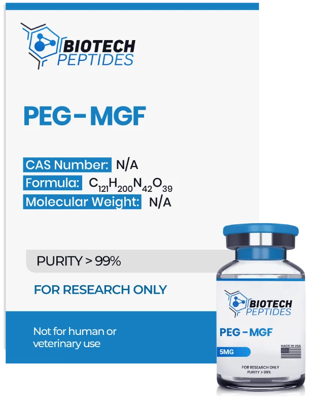 （💪Muscle recovery） PEG-MGF (Pegylated MGF) Peptide - 5mg - 10 Vials